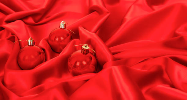 red christmas card. christmas red balls background. festive christmas decoration. happy new year. banner - vibrant color new traditional culture saturated color 뉴스 사진 이미지