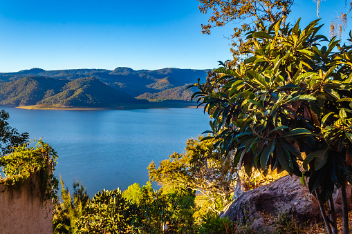 Mirror Lake scenics in Fiordland national park (Te Anau), Milford Sound, New Zealand.