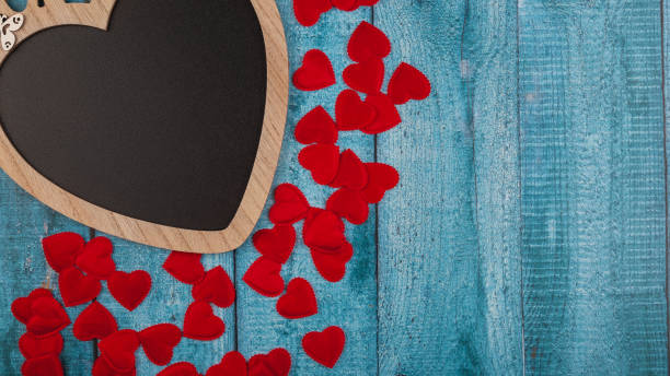 Happy Valentine's Day romantic on natural background. Romantic greeting card template.