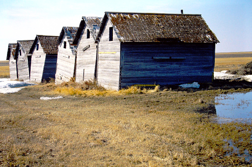An abandoned and decaying farmhouse from the 1800's