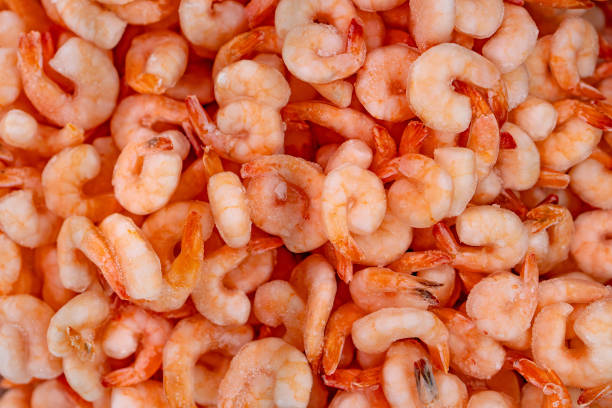 istock Frozen shrimps close-up 1980697764