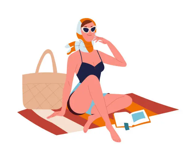 Vector illustration of Summer time leisure vector concept