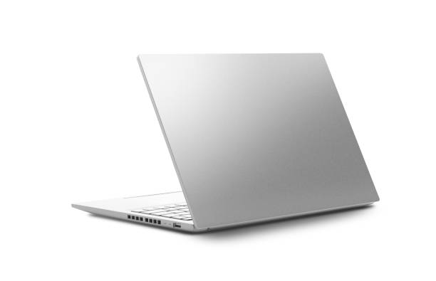 istock Laptop isolated on white background, back view 1980740580
