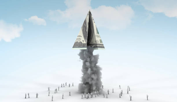 istock Dollar Currency Rising Like a Rocket 1980789687