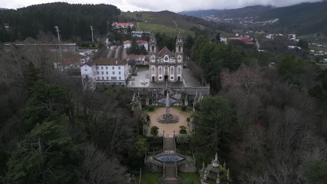 Baroque Sanctuary in Lamego, Viseu, Portugal - aerial