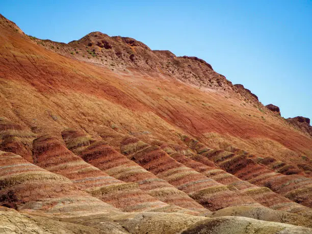 Photo of The Rainbow Mountains of China within the Zhangye Danxia Landform Geological Park