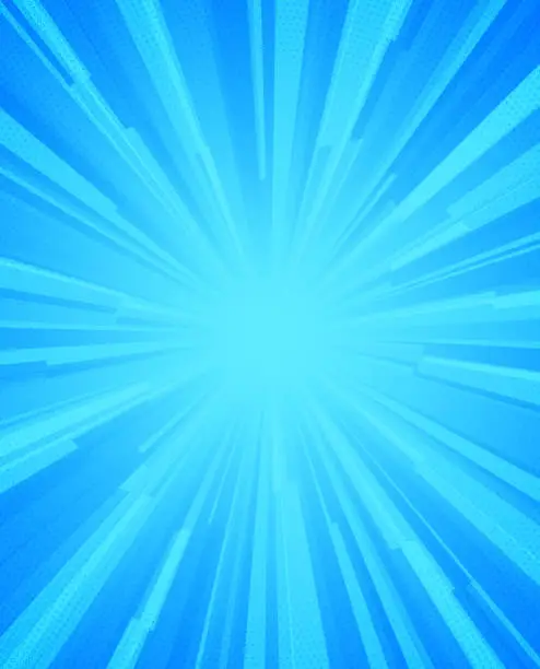 Vector illustration of Blue comic book action explosion starburst