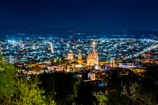 High View of San Miguel de Allende at sunset