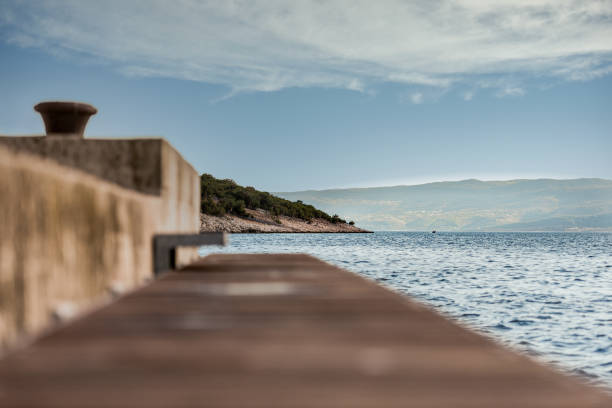 Bench on the embankment of the sea