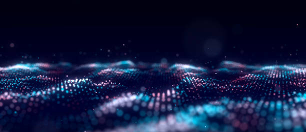 istock Music wave of particles and lines. Big data visualization. Abstract blue background with a dynamic wave. 3d rendering. 1980908122