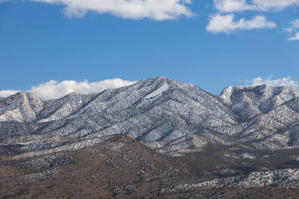 Rampart range -Winter scene of Front range south side of Pikes Peak in the Colorado Rockies in Colorado Springs, Colorado in western USA of North America.