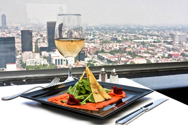 istock Salmon carpaccio with gouda cheese and arugula 1980968469