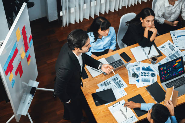 istock Productive boss or manager on meeting room. Habiliment 1981086815