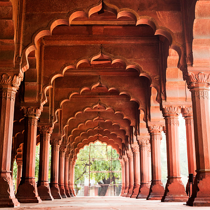 Diwan-i-Am at the Red Fort in Old Delhi, India.