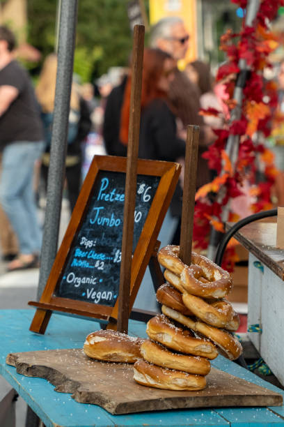 istock Stack of pretzels at festival 1981291294