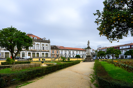 Street view in Braga, a historic city in northern Portugal, known for its rich cultural and religious heritage.