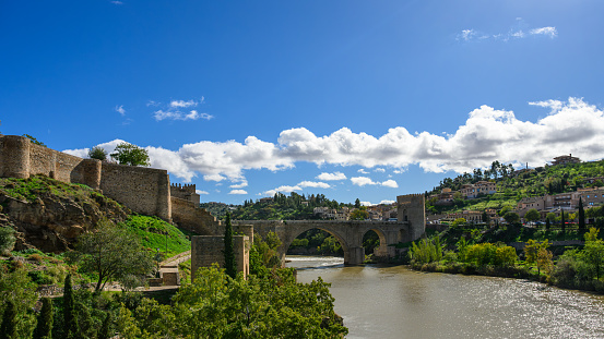 City skyline of Toledo under bright sun