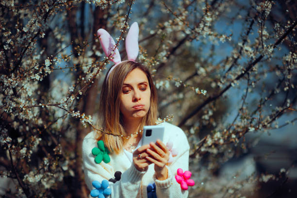 Stressed person trying to plan a spring event online using her mobile