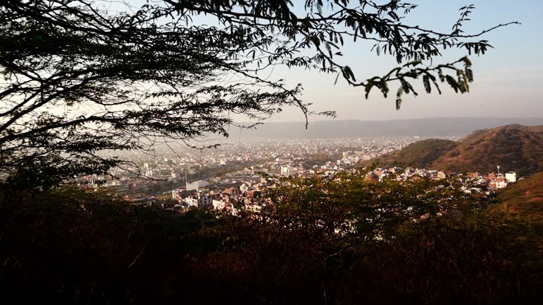 Jaipur city view from mountain, Rajasthan, India