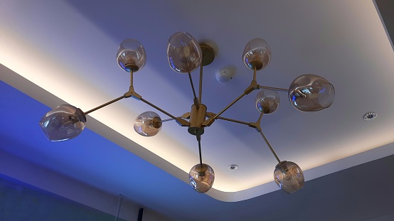 Indoor decoration lamps. Interior design modern classic lamps.