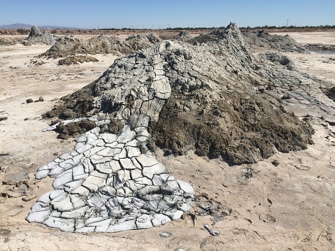 Salton Sea Mud Pots, Geothermal Activity in Southern California, near Calipatra. High quality photo