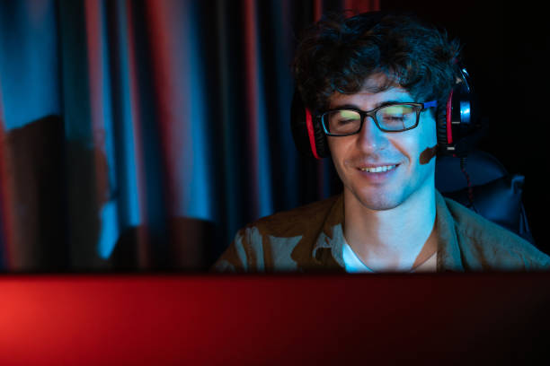 istock Streamer team getting winner players with Esport online fighting on pc. Gusher. 1981759335