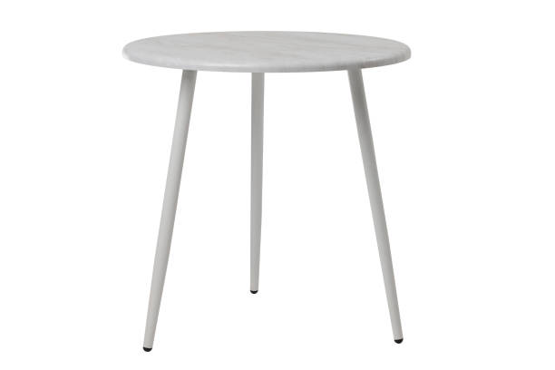 istock round grey table on three white legs, isolated on a white background 1982041024