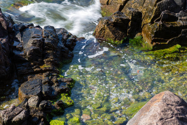 Rocks and waves in the sea