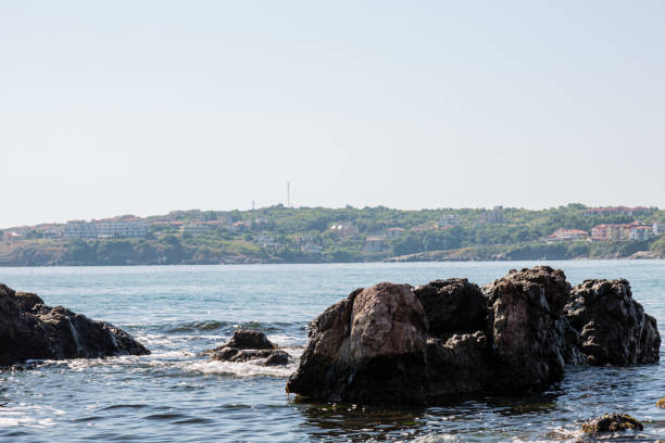 Rocks and waves in the sea