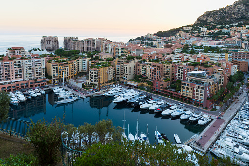 Panoramic view of Monaco marina