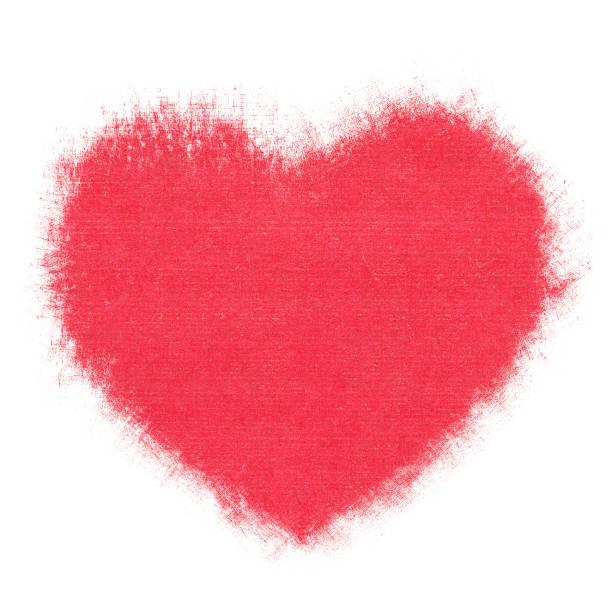 istock Brush stroke heart shape with paper isolated 1982105523