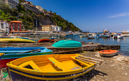 The city of Positano, on the Amalfi coast, Italy