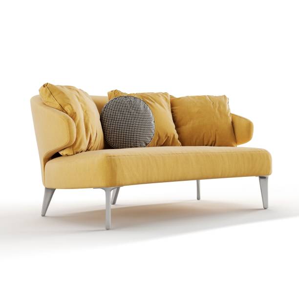 istock 3D rendering of a cozy yellow sofa on a white background 1982303824