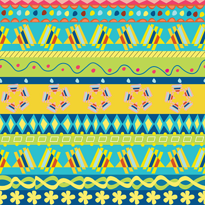 A colorful repeating seamless bandana print pattern.