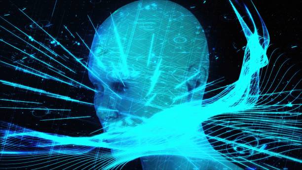 istock Abstract portrait of an humanoid representing artificial Intelligence and generative AI 1982332792