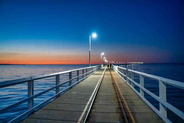 Busselton Jetty at sunset, Western Australia.