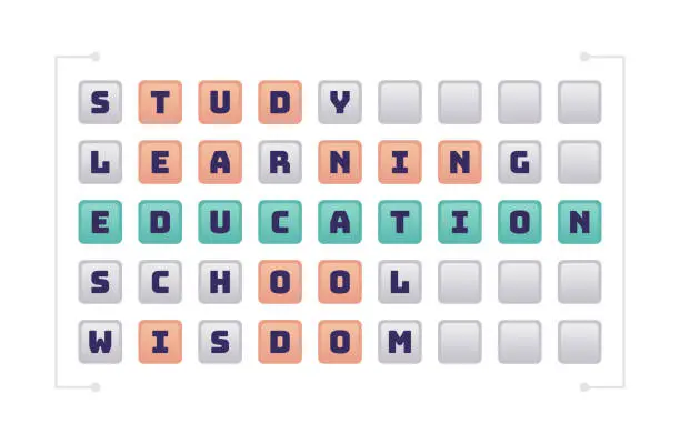 Vector illustration of Word Cloud for Education