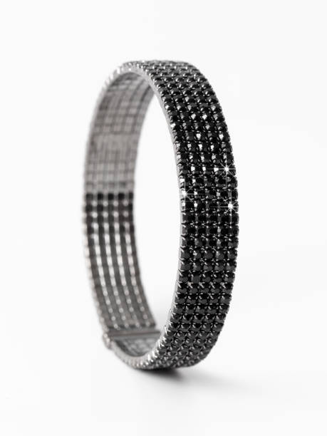 istock Black bracelet isolated white background 1982472089