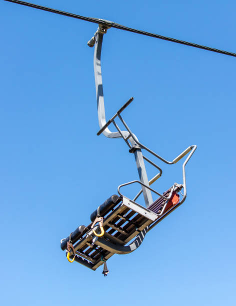 istock Empty mountain lift against the blue sky 1982476865