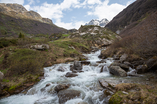 Mountain stream Binna in Binnatal in Valais in Switzerland