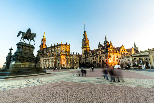 istock Urban square in Dresden with sights, long exposure 1982545414