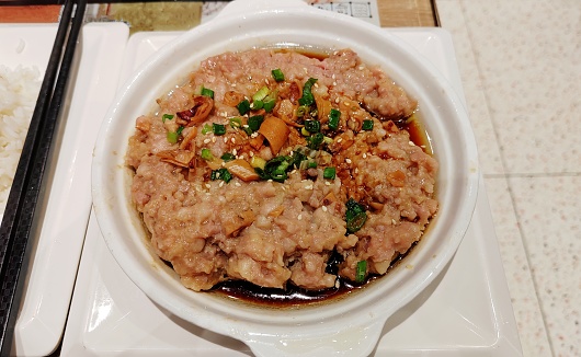 Steamed Minced Pork with Dried Squid