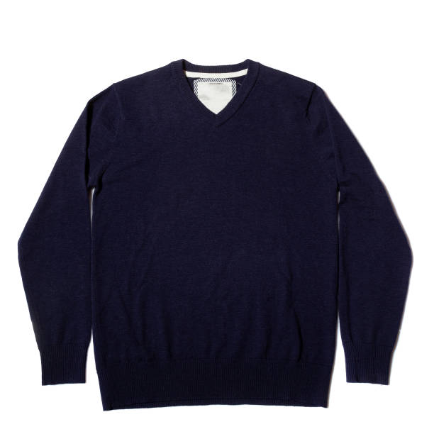 istock Classic blue merino wool men's jumper 1982622858
