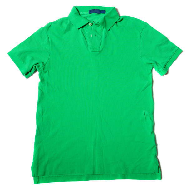istock Green short sleeve polo shirt 1982622884