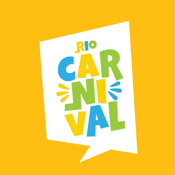Vector illustration of Vector sign for Brazil Rio Carnival vector stock illustration