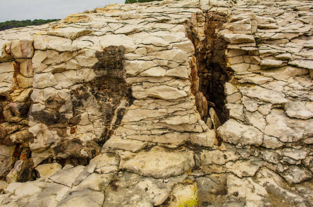 The rugged limestone landscape of the Kamenjak National Park on the Premantura peninsula in Medulin municipality, Istria, Croatia. December