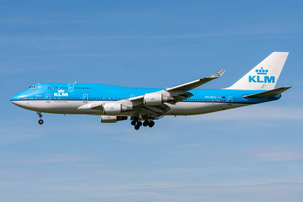 klm boeing 747-400 - airplane commercial airplane air vehicle boeing 747 ストックフォトと画像