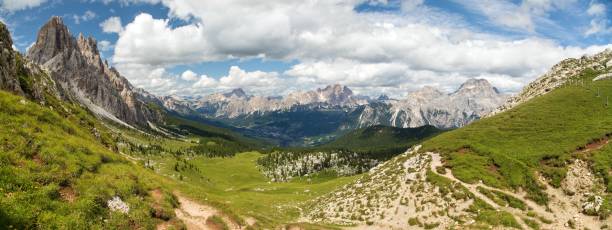 istock Panoramic view of Dolomites mountains 1982817690