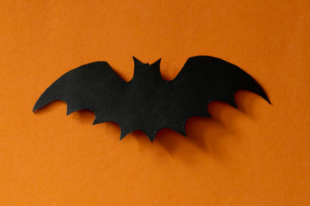 black bat halloween cut out paper craft
