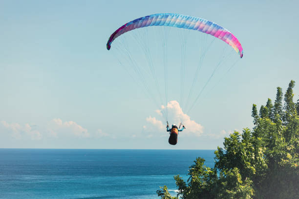 istock Paraglider flies in front of the ocean 1982849462